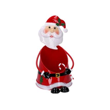 Portavaso natalizio rosso babbo Ø 16 cm