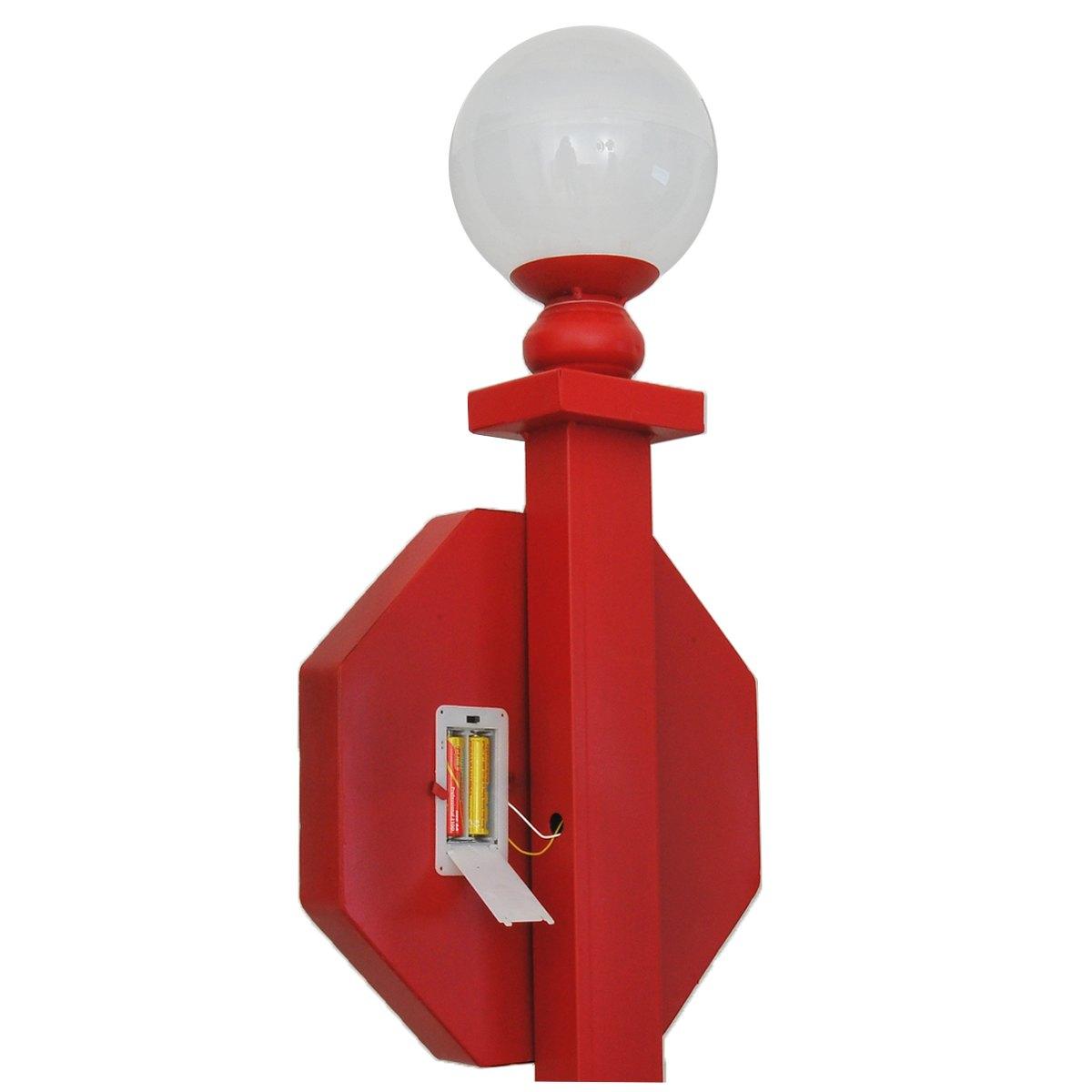 Luci lampione natalizio cartello stop led 110 cm