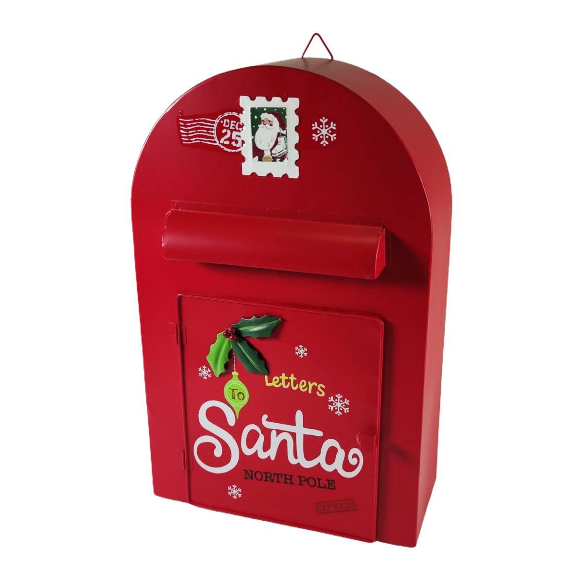 Cassetta natalizia postale metallo 24,5 x 12 cm