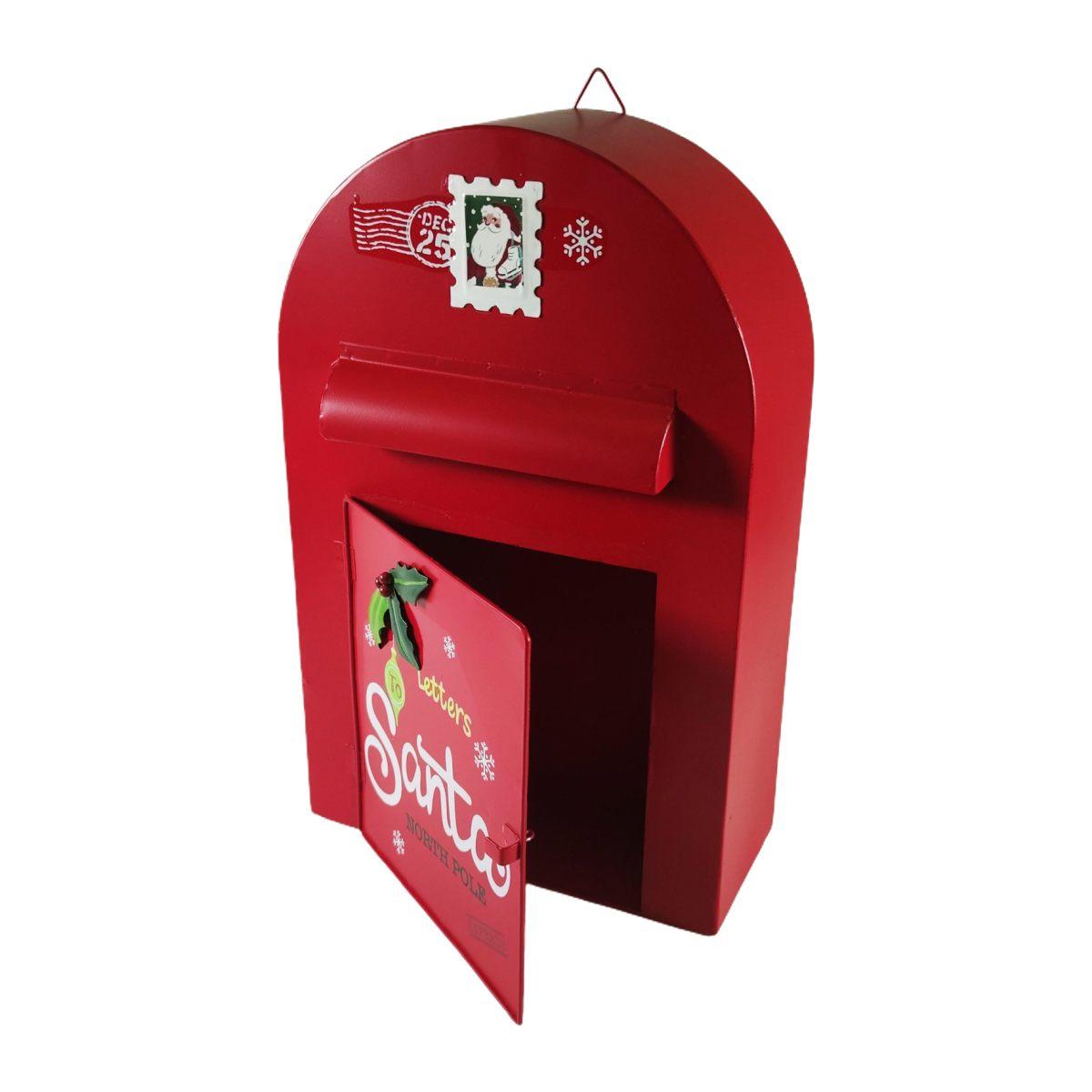 Cassetta natalizia postale metallo 24,5 x 12 cm