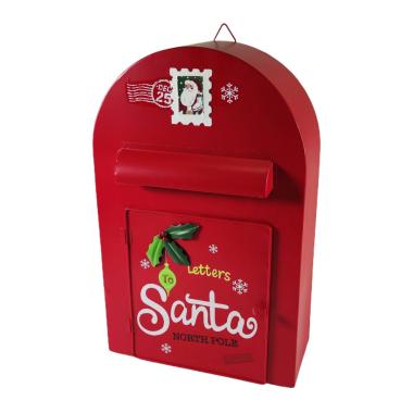 Cassetta natalizia postale metallo 24,5 x 12 cm