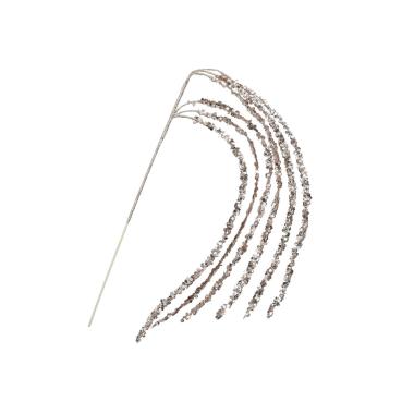 Fiore natale paillettes glitter oro 105 cm