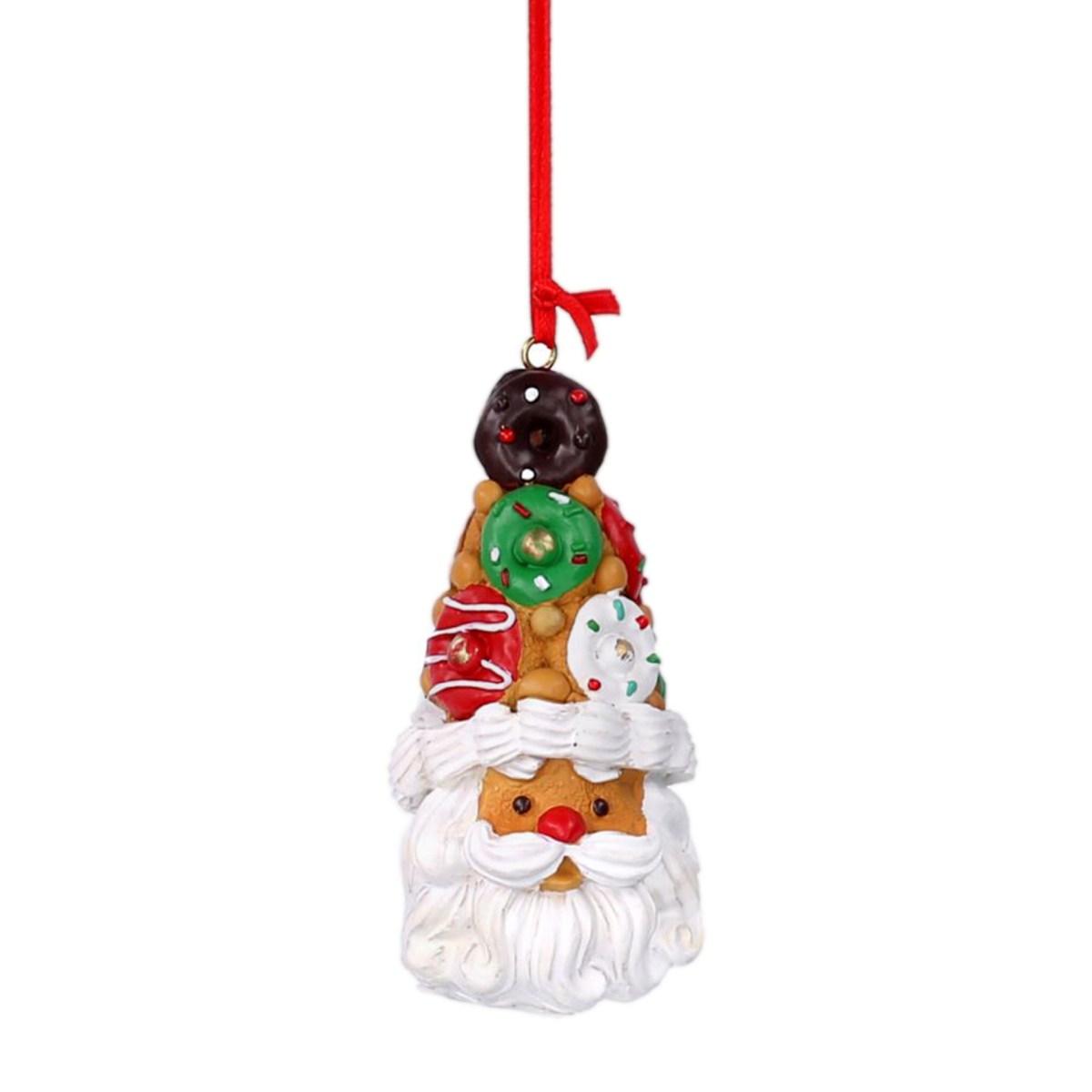 Decorazione natalizia babbo resina ciambelle 4 x 8,5 cm