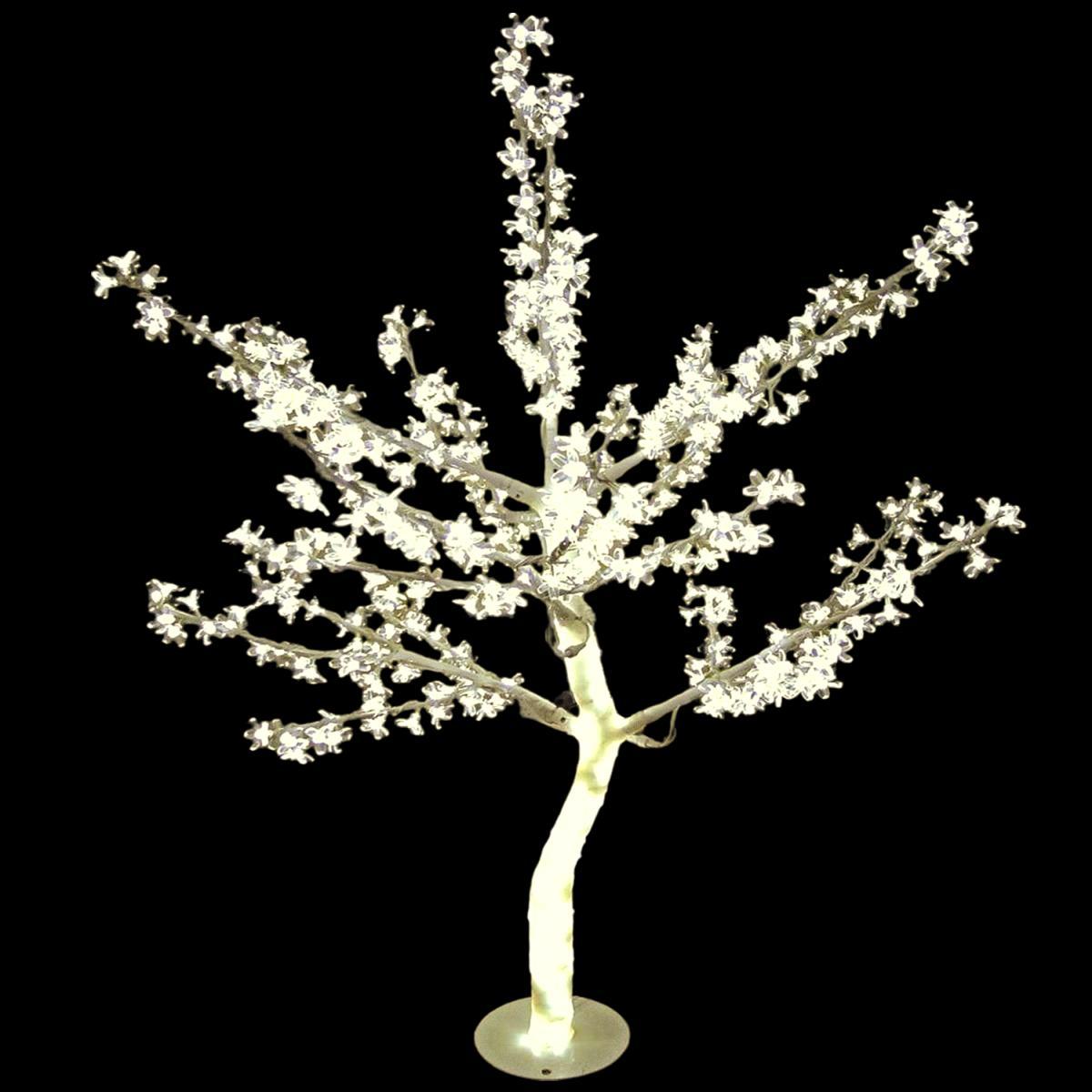 Albero di Natale 180 cm luci 664 led bianco caldo fiori