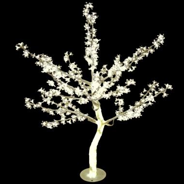 Albero di Natale 180 cm luci 664 led bianco caldo fiori