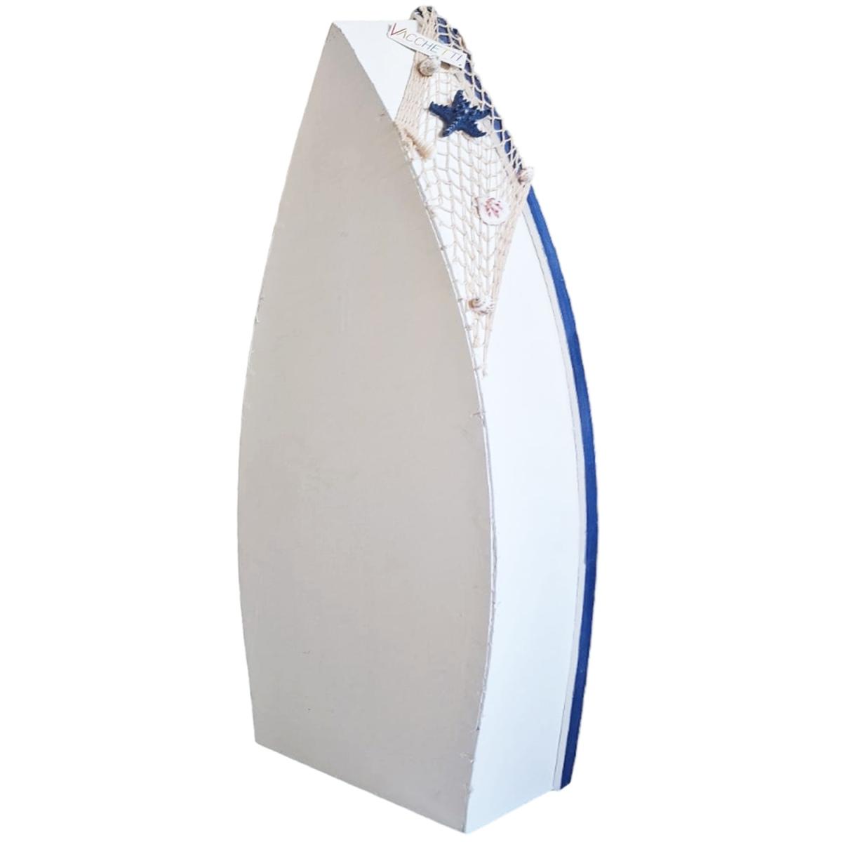 Mensola legno barca 2 piani 29 x 11 cm