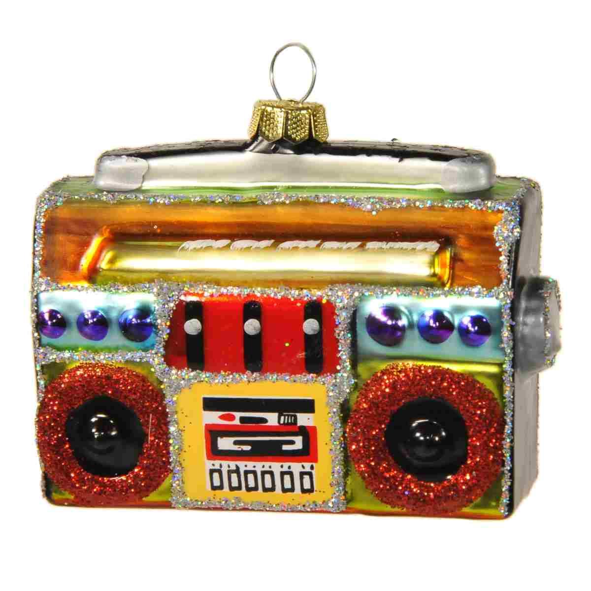Pallina natalizia vetro collezione radio 8 cm