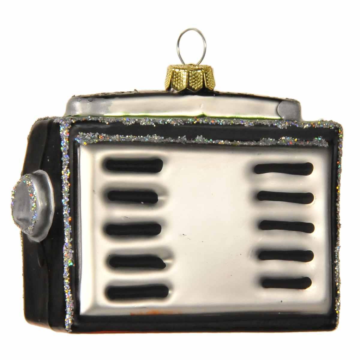 Pallina natalizia vetro collezione radio 8 cm