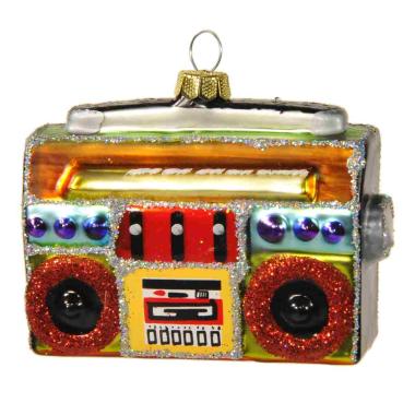 Pallina natalizia vetro collezione radio 8 cm
