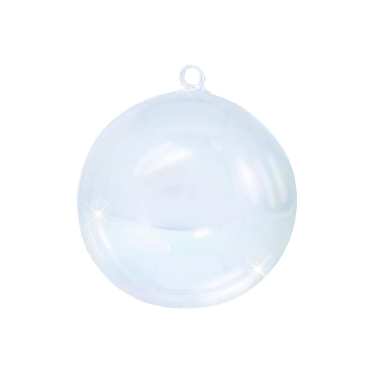 Pallina natalizia vetro trasparente soap cangiante Ø 12 cm