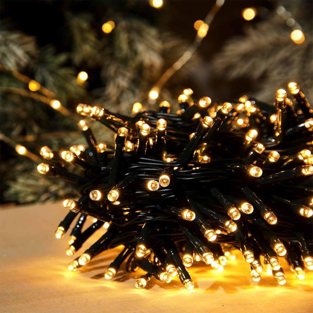 Luci di natale esterno 450 led bianco caldo giochi prolungabile