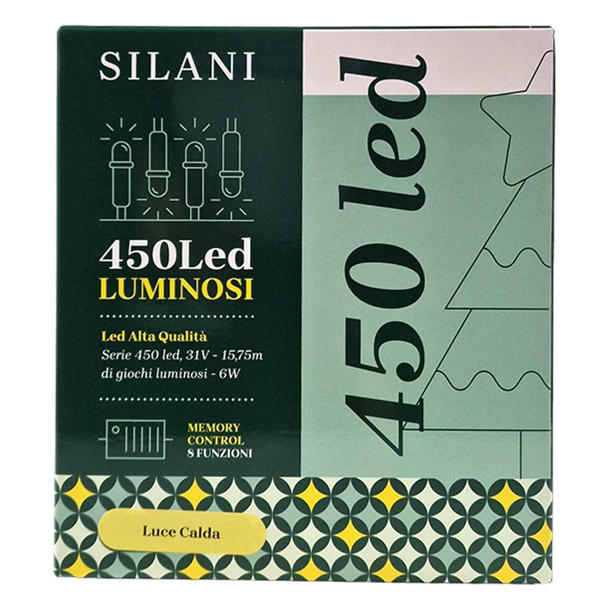 Luci di natale esterno 450 led bianco caldo giochi prolungabile