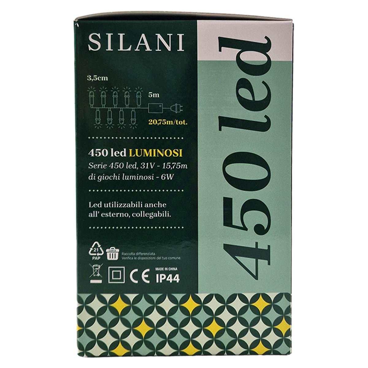 Luci di natale esterno 450 led bianco caldo giochi prolungabile