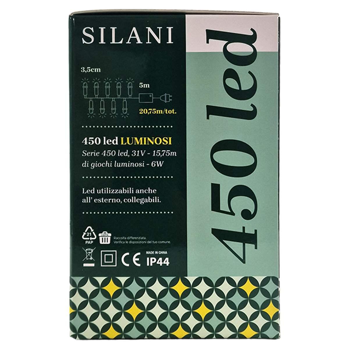 Luci di natale esterno 450 led bianco freddo giochi prolungabile