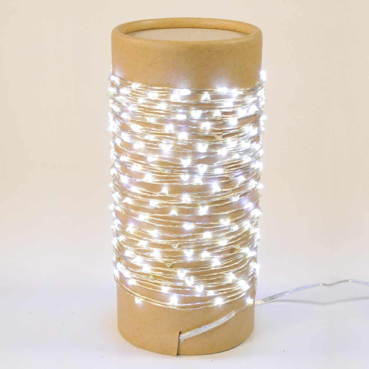 Luci di natale esterno 300 led micro copper bianco freddo rame argento