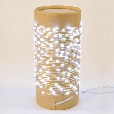 Luci di natale esterno 300 led micro copper bianco freddo rame argento