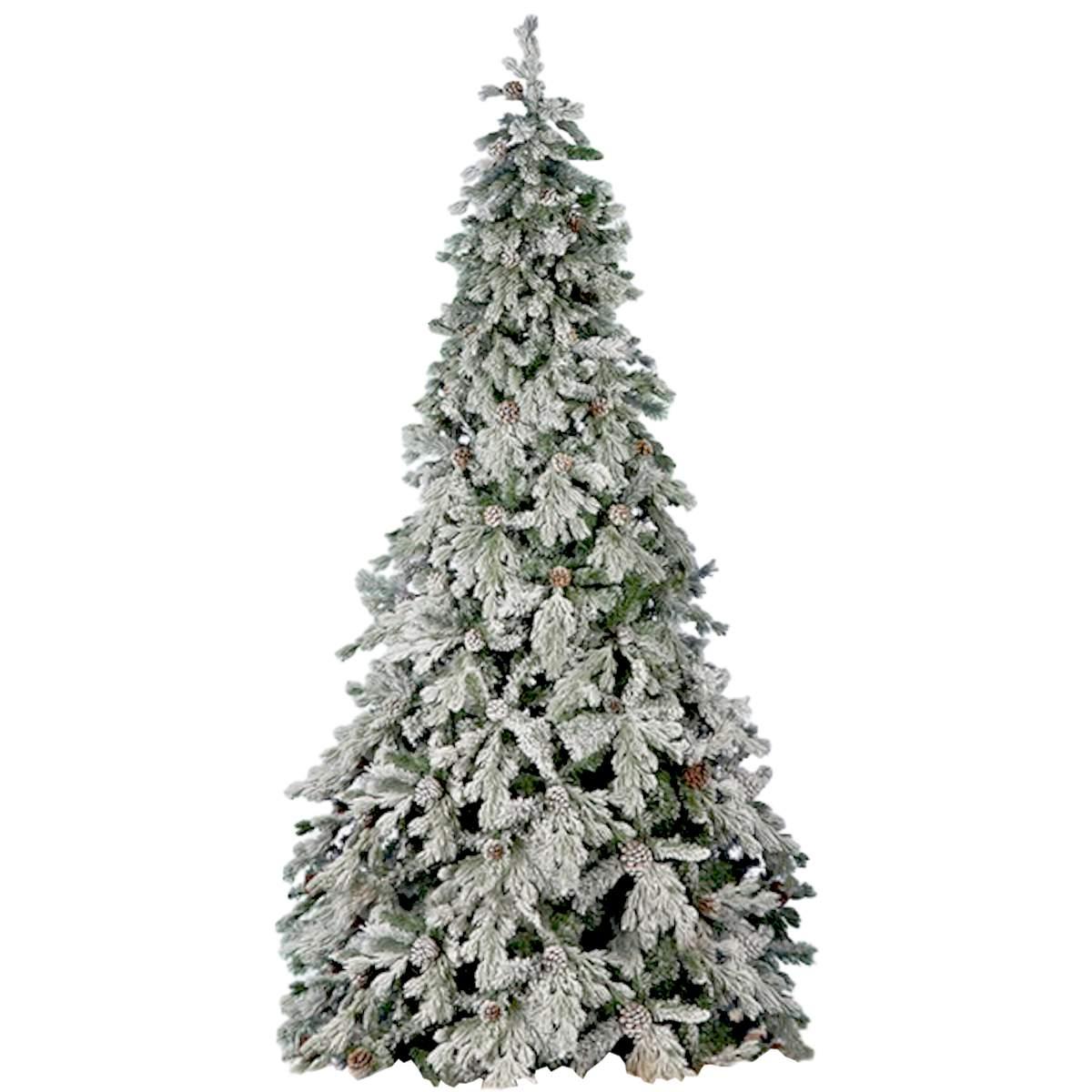 Albero di Natale 210 cm verde innevato maries