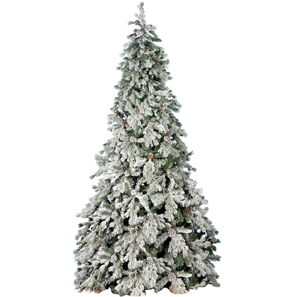 Albero di Natale 240 cm verde innevato maries