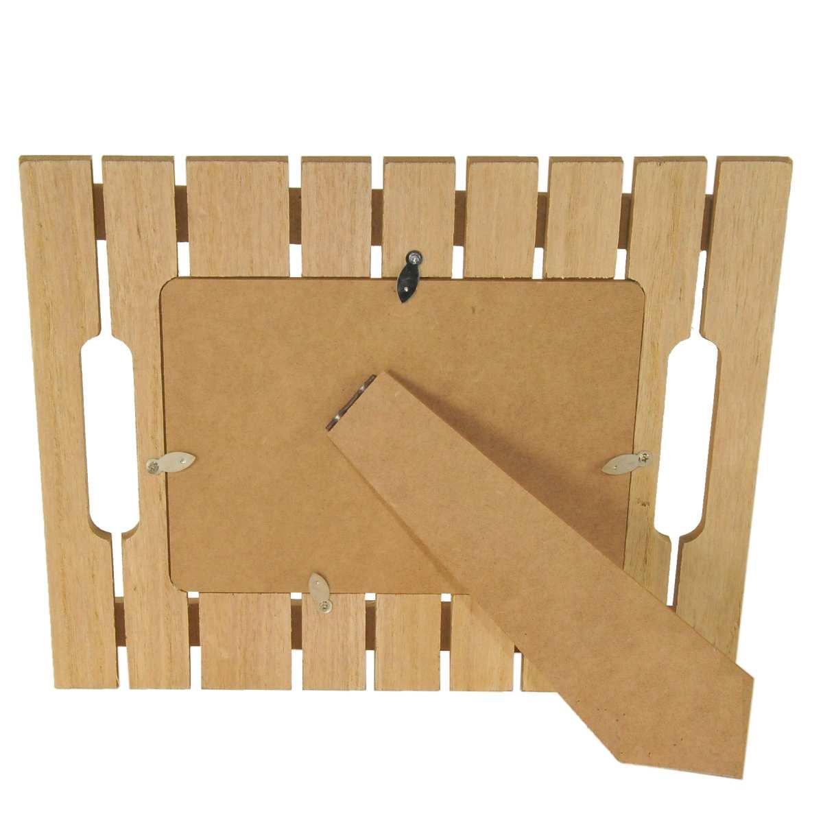 Cornice legno doghe beige 13 x 18 cm