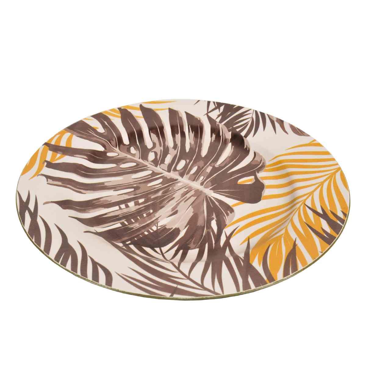 Piatto Tavola Pvc Tognana Rio con Felce cm.Ø33 | Tognana