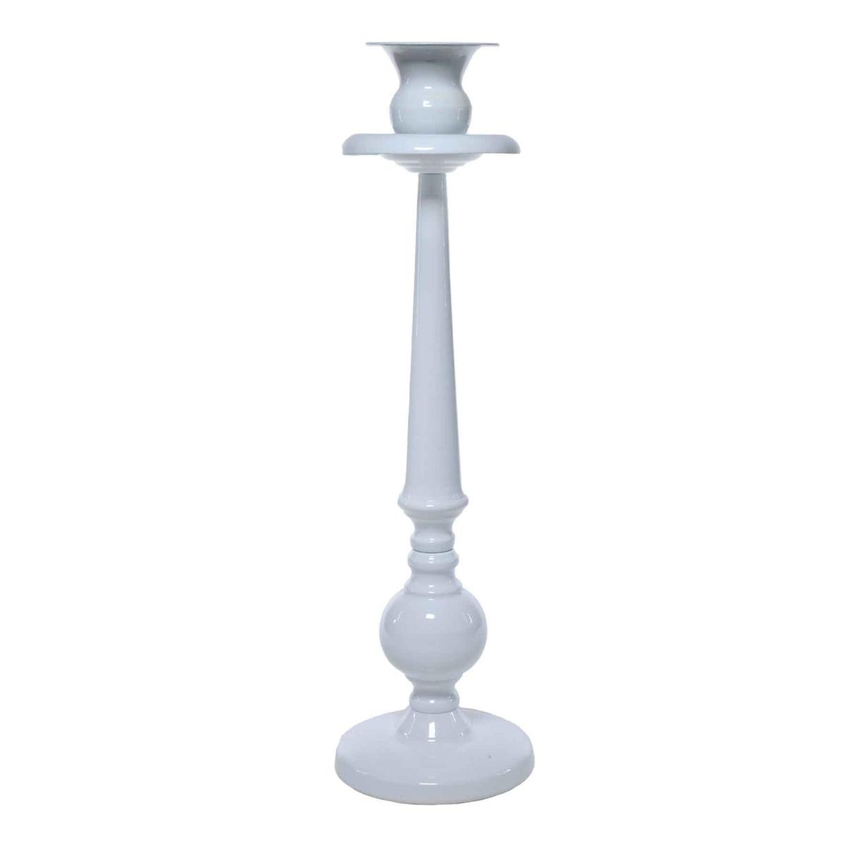 Candeliere 1 posto candela metallo bianco Ø 10 cm