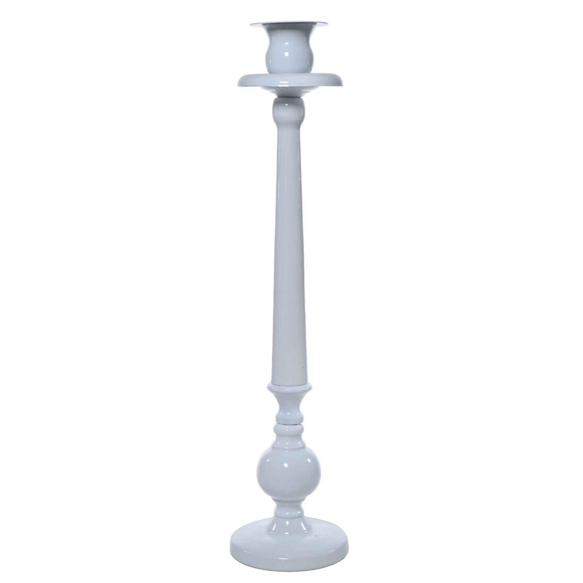Candeliere 1 posto candela metallo bianco Ø 10 cm