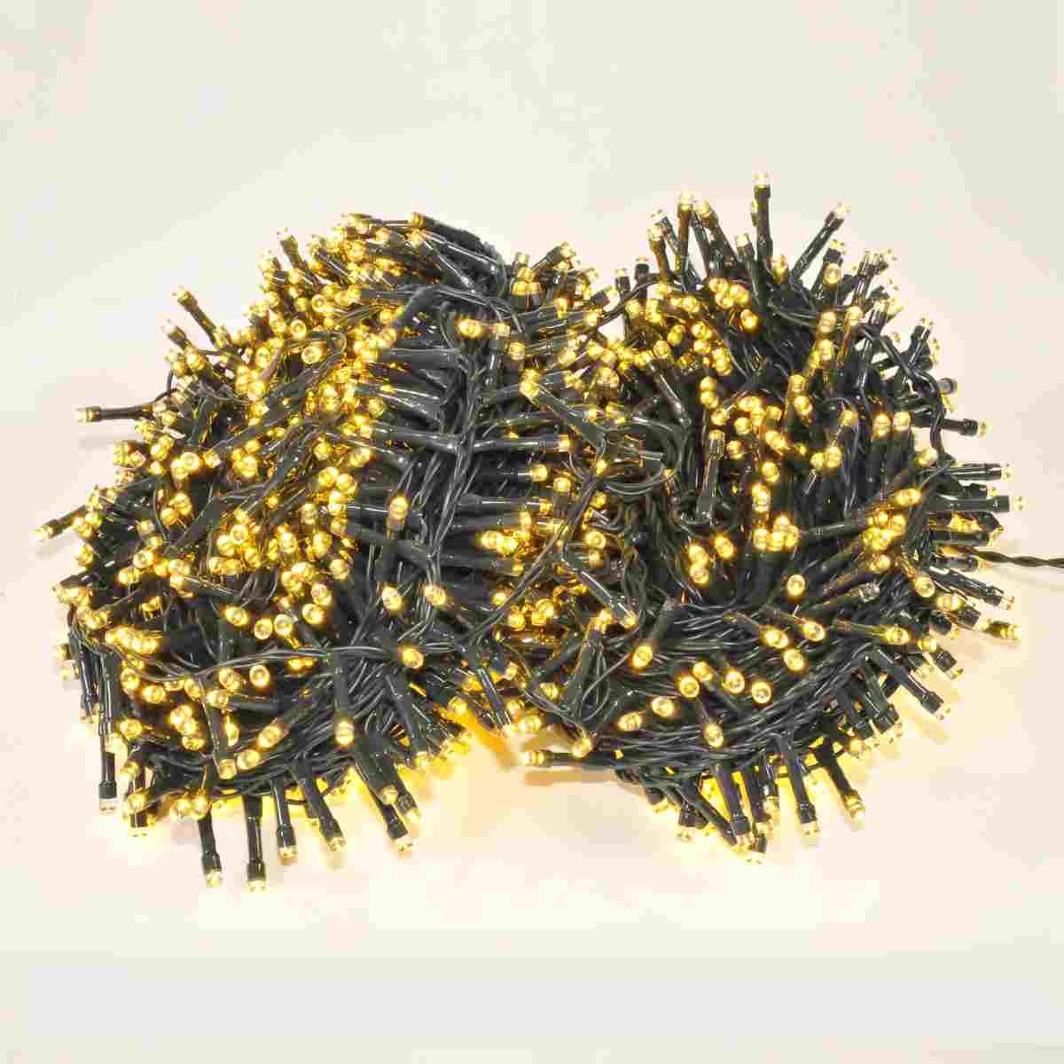 Luci di natale esterno 1200 led bianco caldo giochi