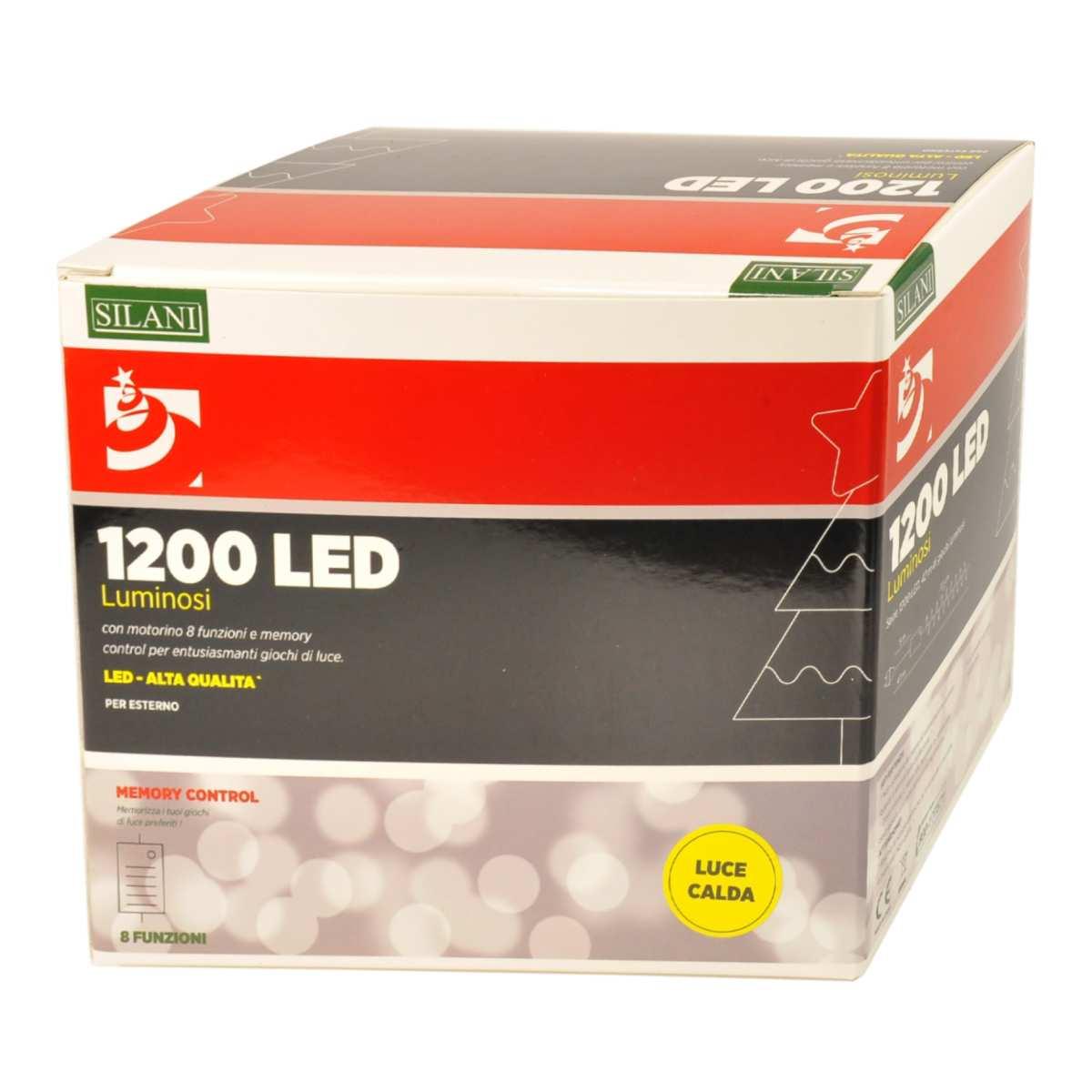 Luci di natale esterno 1200 led bianco caldo giochi