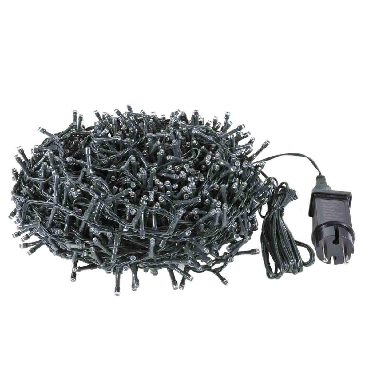 Luci di natale esterno 1200 led bianco freddo giochi