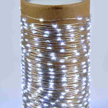 Luci di natale esterno 450 led micro copper bianco freddo filo rame argento