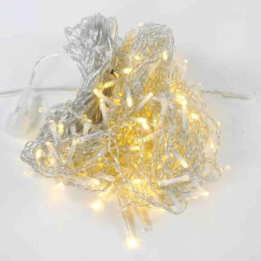 Luci di natale tenda esterno 192 led bianco caldo flash 3 x 0,8 cm