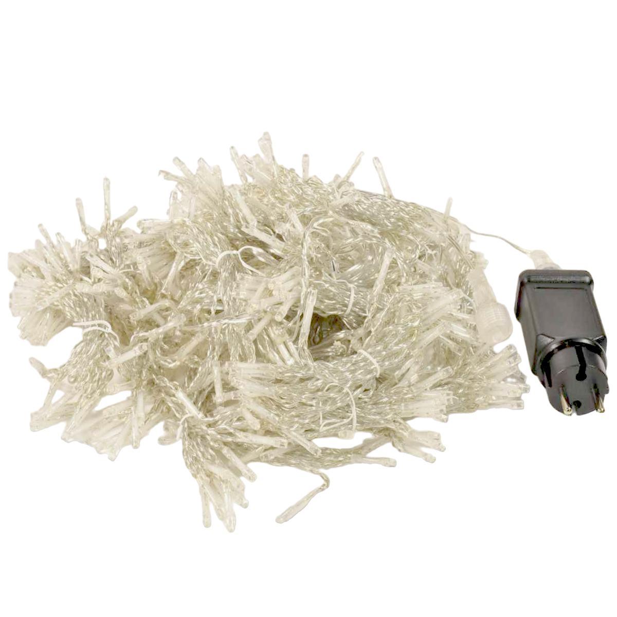 Luci di natale tenda esterno 528 led bianco freddo prolungabile 300 cm