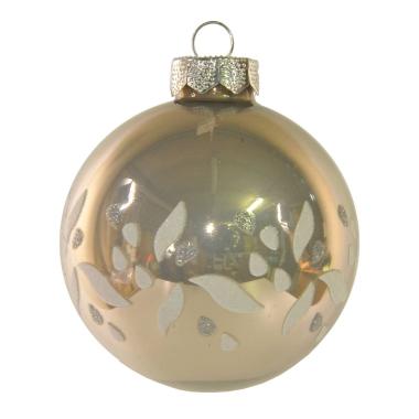 Pallina natalizia vetro argento lucido strass Ø 8 cm