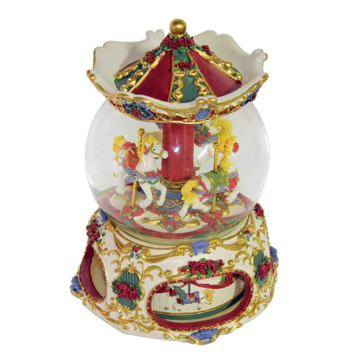 Giostra natalizia lamart sfera cavalli carillon