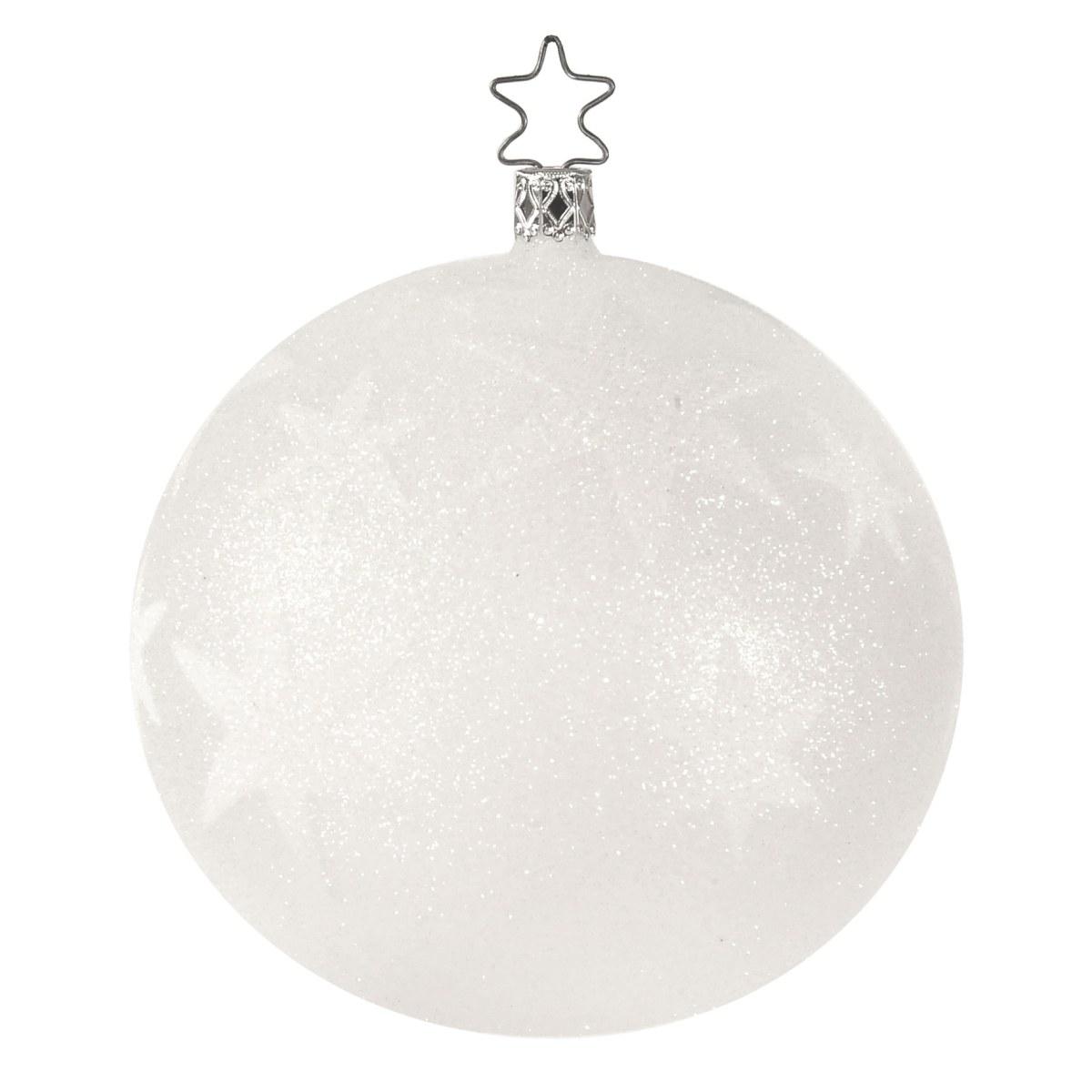 Pallina natalizia vetro collezione bianca stelle Ø 12 cm