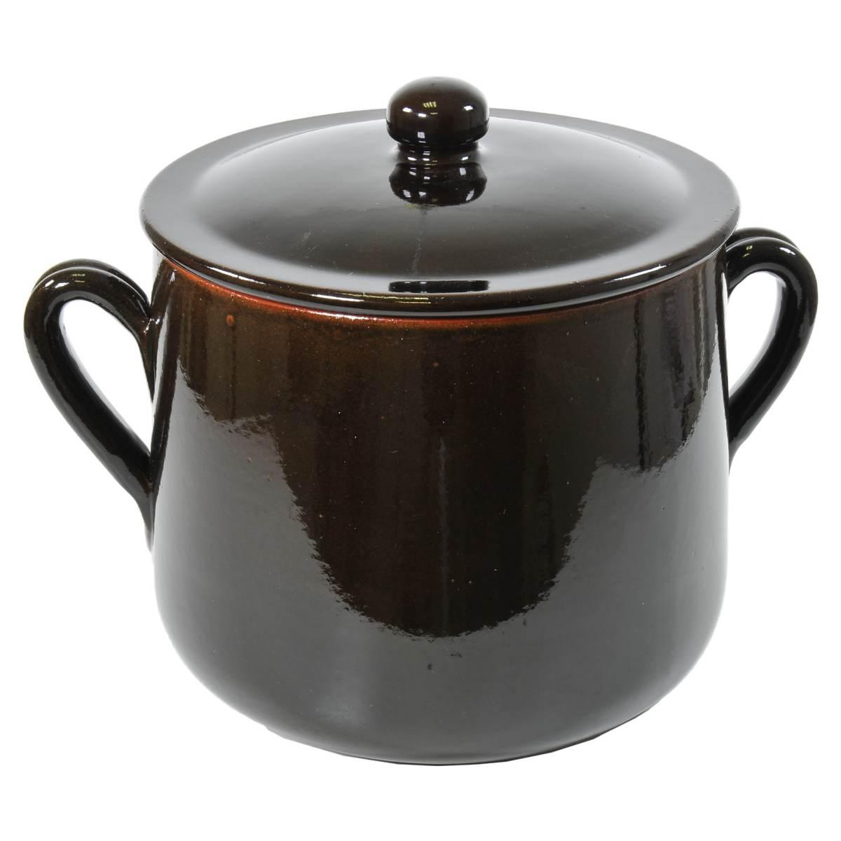 Pentola Marmitta Terracotta cm.Ø22 Valdelsa con Manici