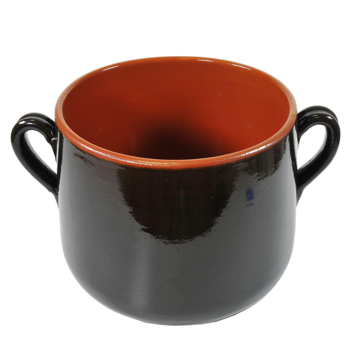 Pentola Marmitta Terracotta cm.Ø22 Valdelsa con Manici