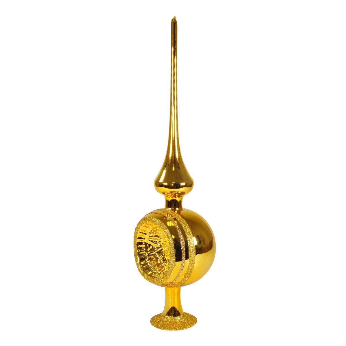 Puntale albero natale vetro collection oro 35 cm