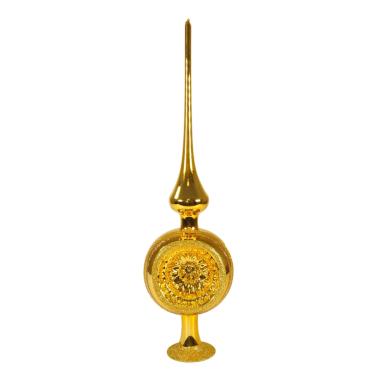 Puntale albero natale vetro collection oro 35 cm