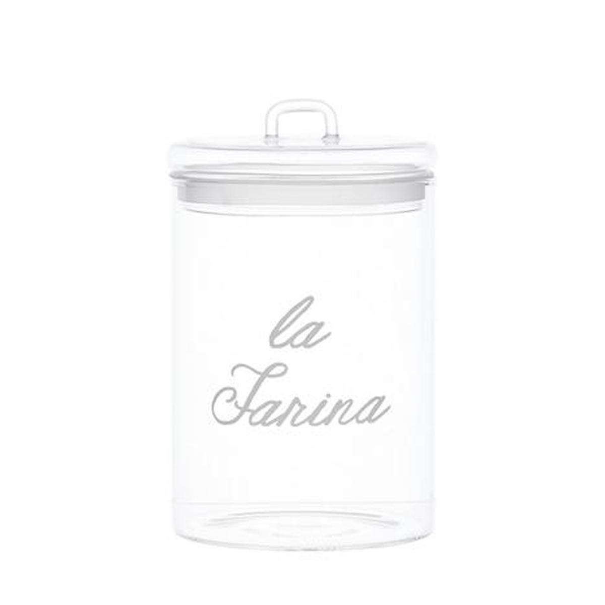 Barattolo Vetro Simple Day La Farina cm.Ø12x20 |Simple