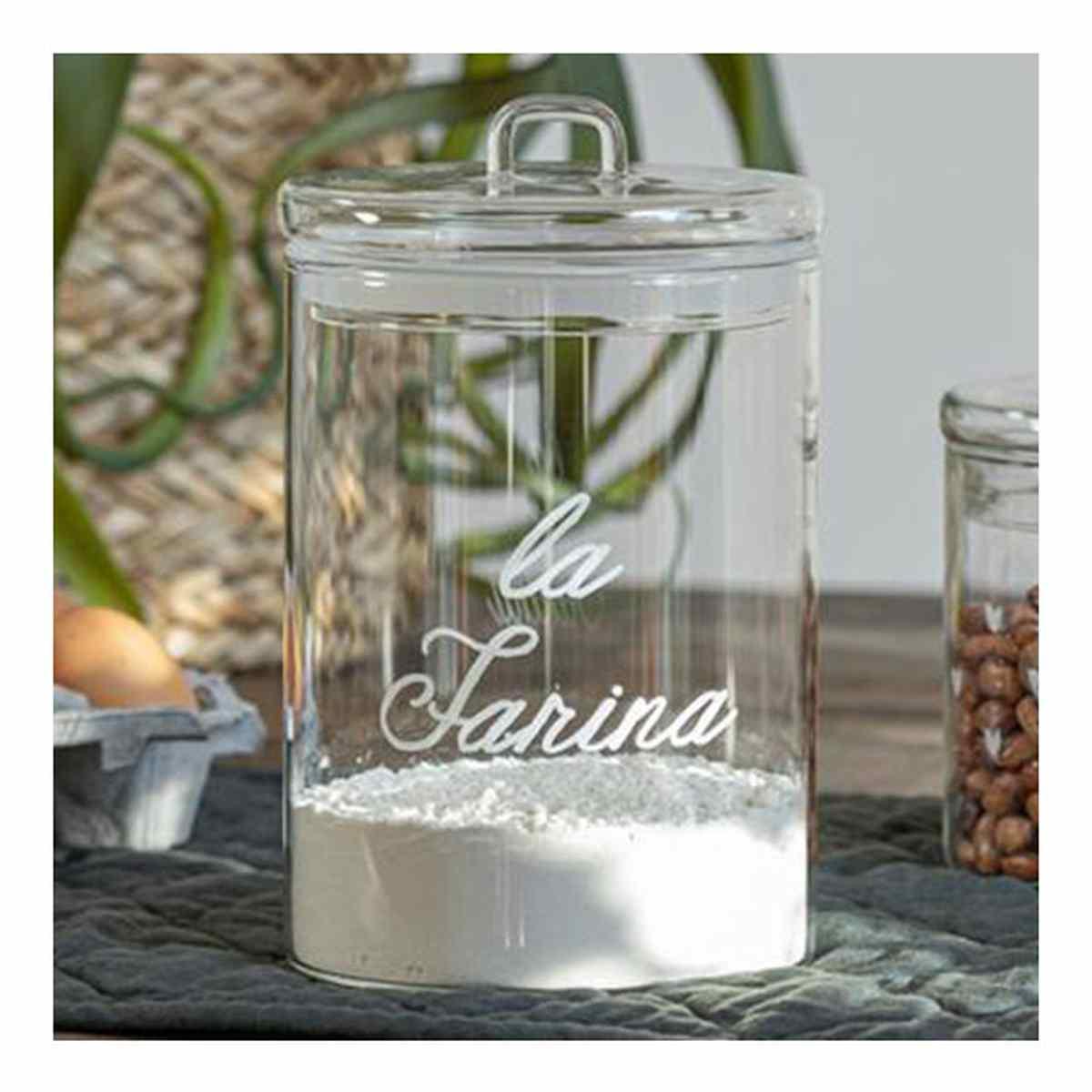 Barattolo Vetro Simple Day La Farina cm.Ø12x20 |Simple