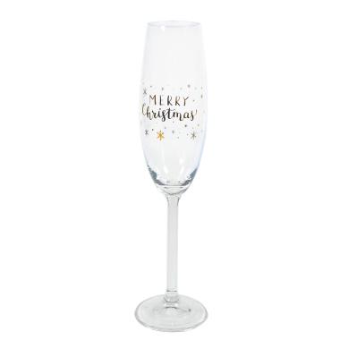 Bicchieri natale vetro calice flute simple day Set 2 pz