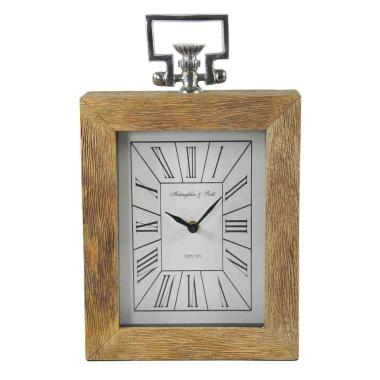 Orologio da tavolo legno 25 x 6 x 25 cm