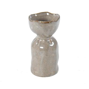 Vaso ceramica tulip tortora