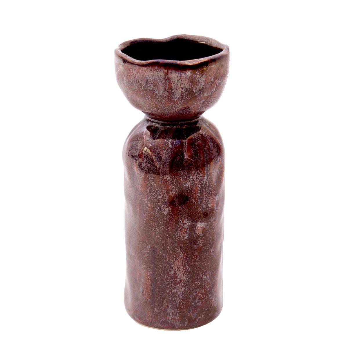 Vaso ceramica tulip marrone