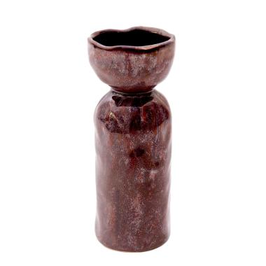 Vaso ceramica tulip marrone