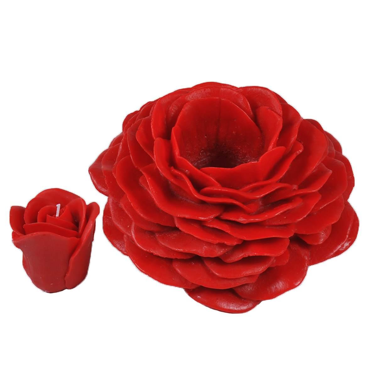 Candela rosa canina profumata rossa Ø 30 cm