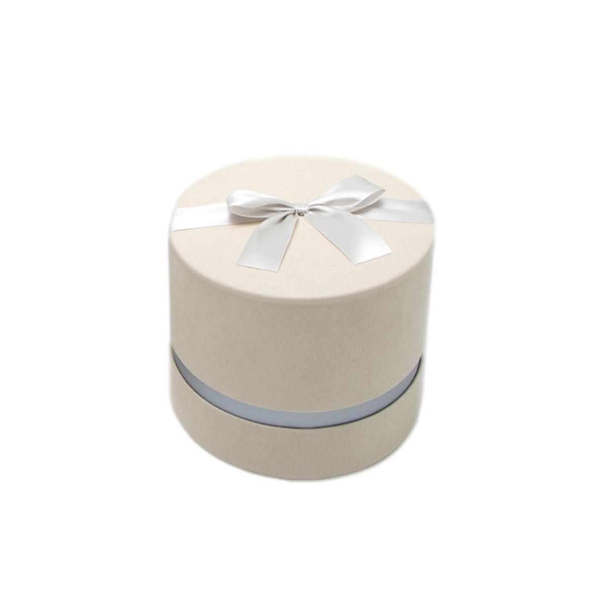 Scatola cartone velluto beige