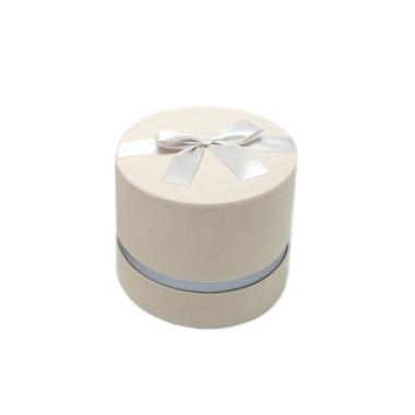 Scatola cartone velluto beige
