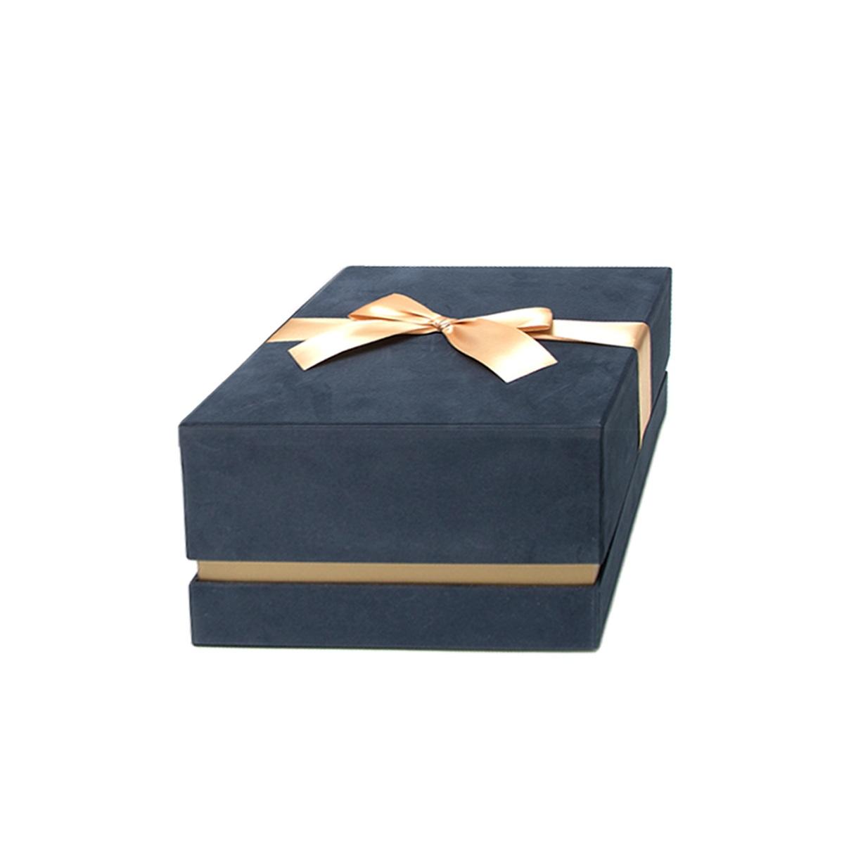 Scatola cartone velluto blu 20 x 20 cm